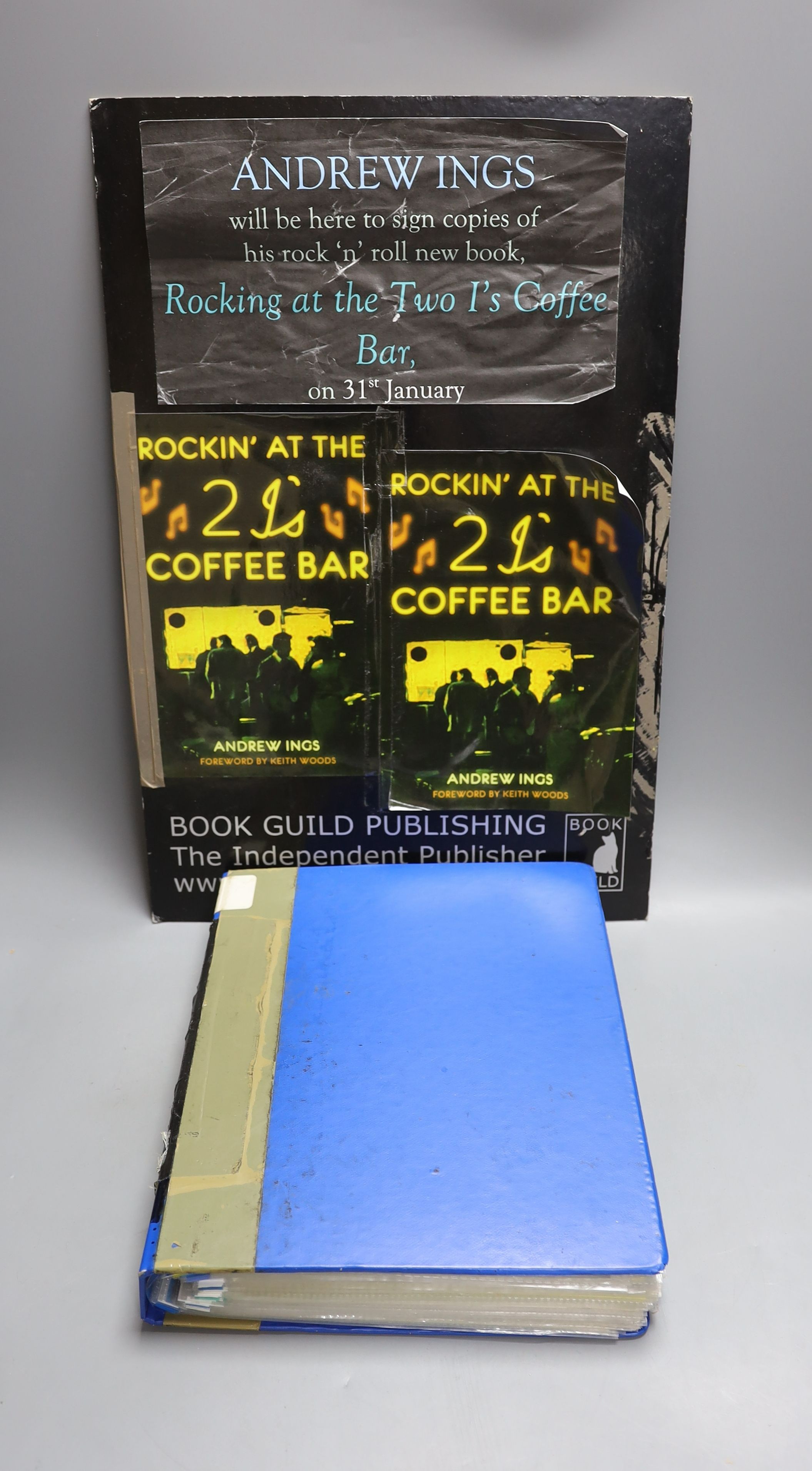 Two I's coffee bar, Soho - Raye du Val and the Soho scene, one volume and book-signing advertisement